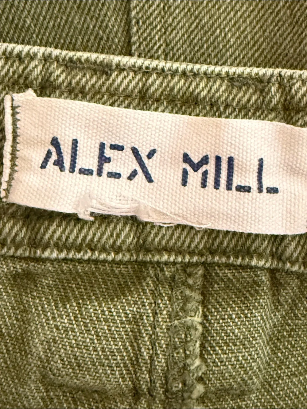 Alex Mill Pheobe Utility Cotton Cargo Pants Army Olive Green, size 30 - Picture 13 of 14